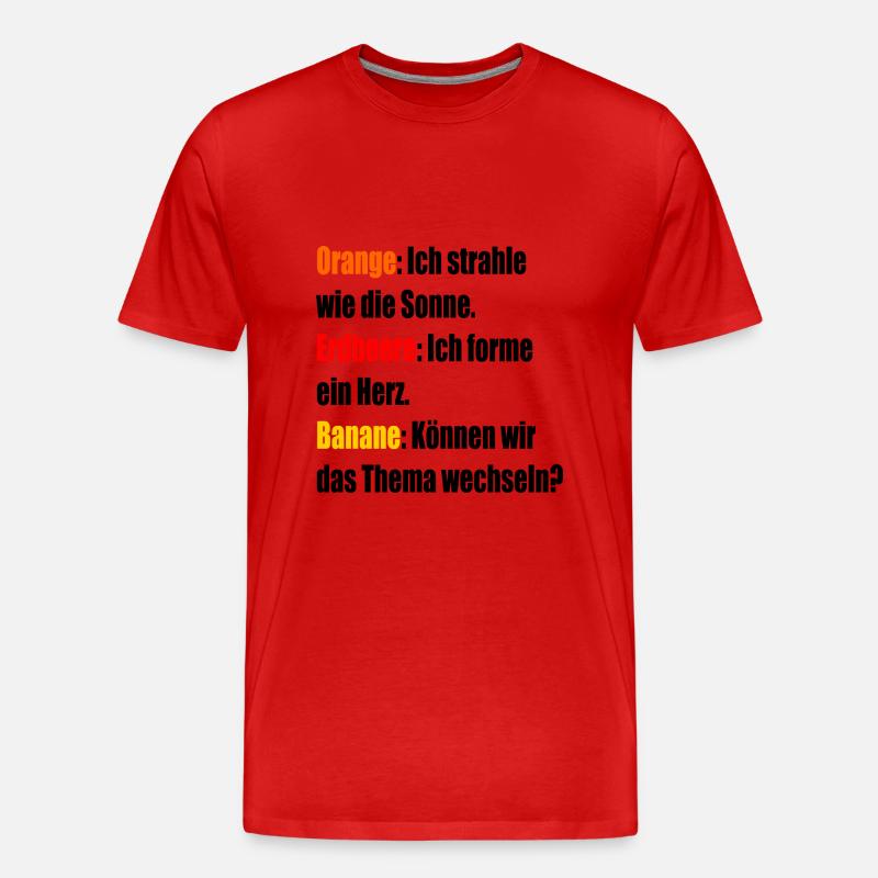 Orange Erdbeere Banane - Männer Premium Bio T-Shirt - Rot
