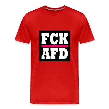 Fck afd - Männer Premium Bio T-Shirt - Rot - Vorne - Damien (186cm)