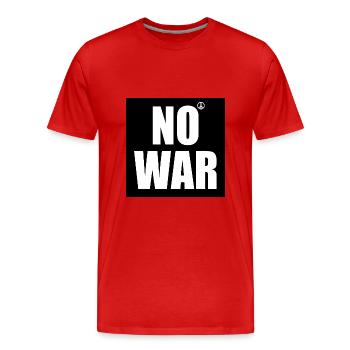 No war - T-shirt bio Premium Homme - rouge - Devant - Damien (186cm)