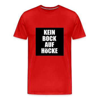 kein bock auf höcke - Männer Premium Bio T-Shirt - Rot - Vorne - Damien (186cm)