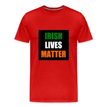 Irish lives matter - T-shirt bio Premium Homme - rouge - Devant - Damien (186cm)