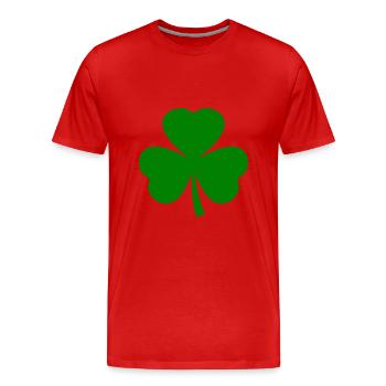 Irland st patricks day kleeblatt - Männer Premium Bio T-Shirt - Rot - Vorne - Damien (186cm)