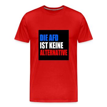 die afd ist keine alternative - Männer Premium Bio T-Shirt - Rot - Vorne - Damien (186cm)
