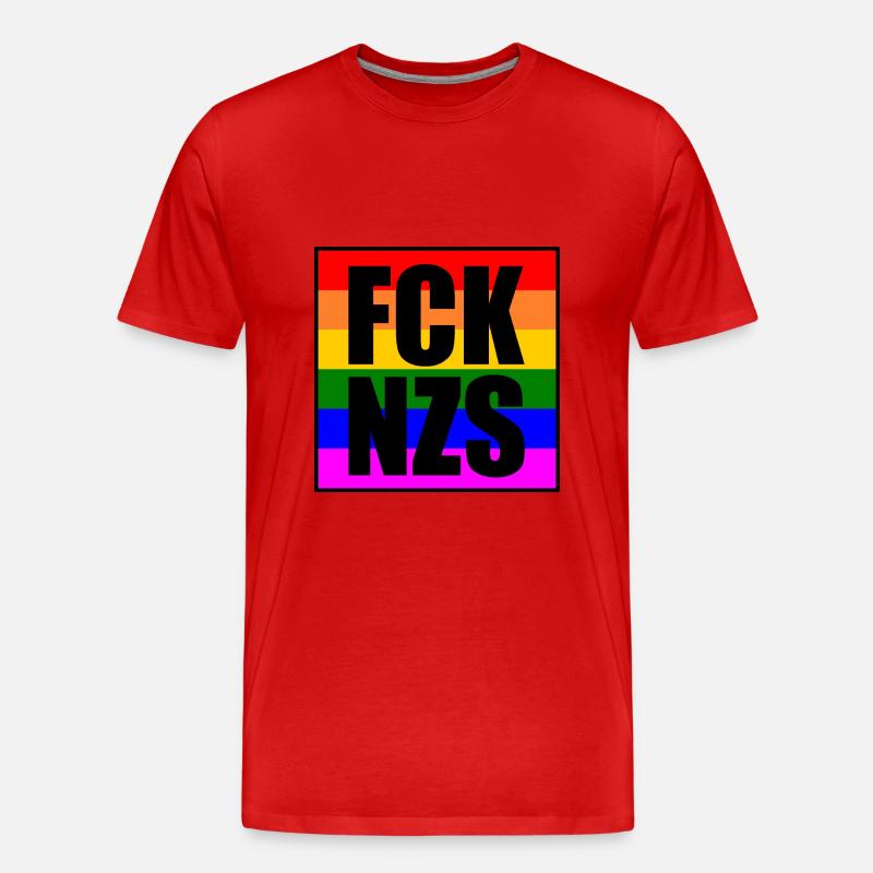 Fck nzs - Männer Premium Bio T-Shirt - Rot