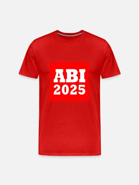 Abi 2025 - Männer Premium Bio T-Shirt - Rot