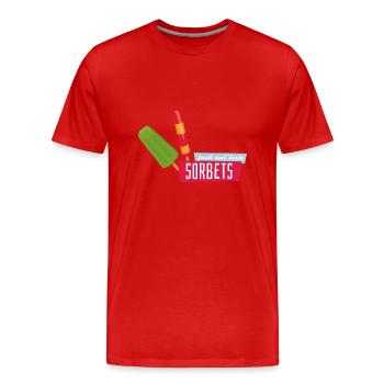 Sommer - Männer Premium Bio T-Shirt - Rot - Vorne - Damien (186cm)