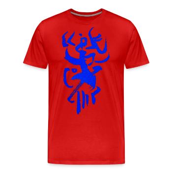 Encre Tribale - T-shirt bio Premium Homme - rouge - Devant - Damien (186cm)