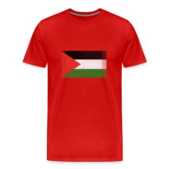 drapeau du cœur amour palestine - T-shirt bio Premium Homme - rouge - Devant - Damien (186cm)