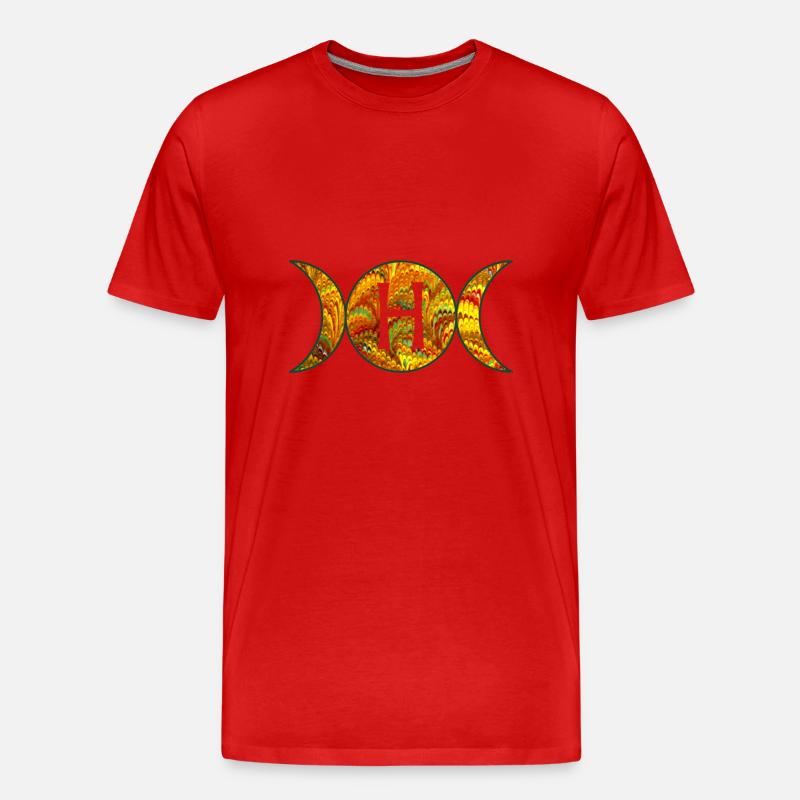 mondphasen e 38 h - Männer Premium Bio T-Shirt - Rot
