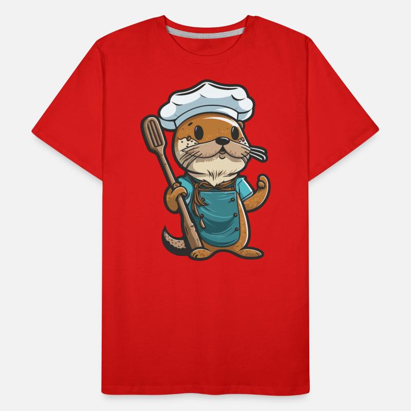 Otters Eats Men's Premium Organic T-Shirt