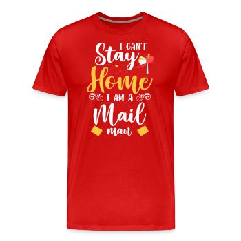 Post Paketdienst Kurier - Männer Premium Bio T-Shirt - Rot - Vorne - Damien (186cm)