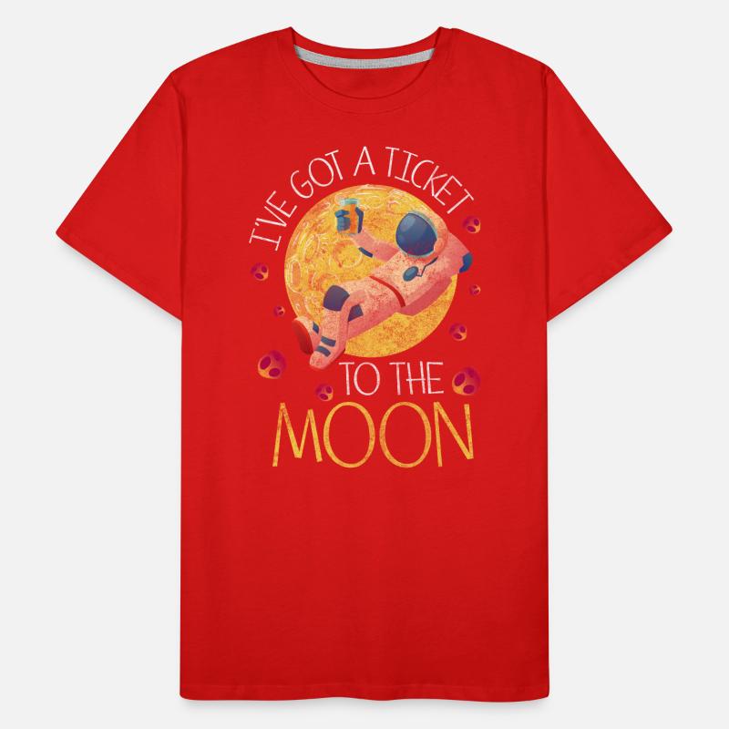 Space Planet Rocket T-shirt bio Premium Homme