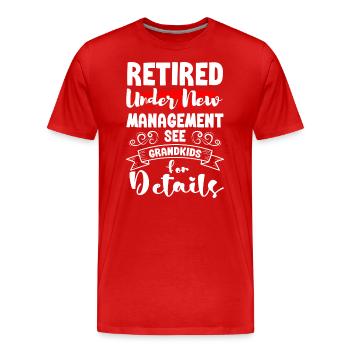Les grands-parents Les petits-enfants aiment - T-shirt bio Premium Homme - rouge - Devant - Damien (186cm)