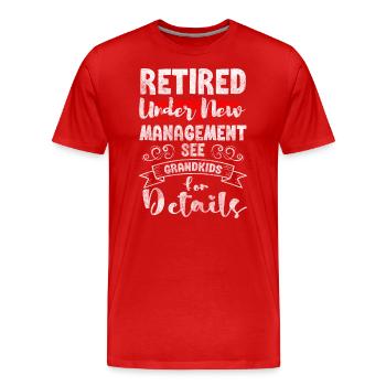 Oma Nachwuchs Großfamilie Schwanger - Männer Premium Bio T-Shirt - Rot - Vorne - Damien (186cm)