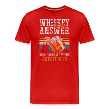 Rum Genießer Feiern Eiswürfel - Männer Premium Bio T-Shirt - Rot - Vorne - Damien (186cm)