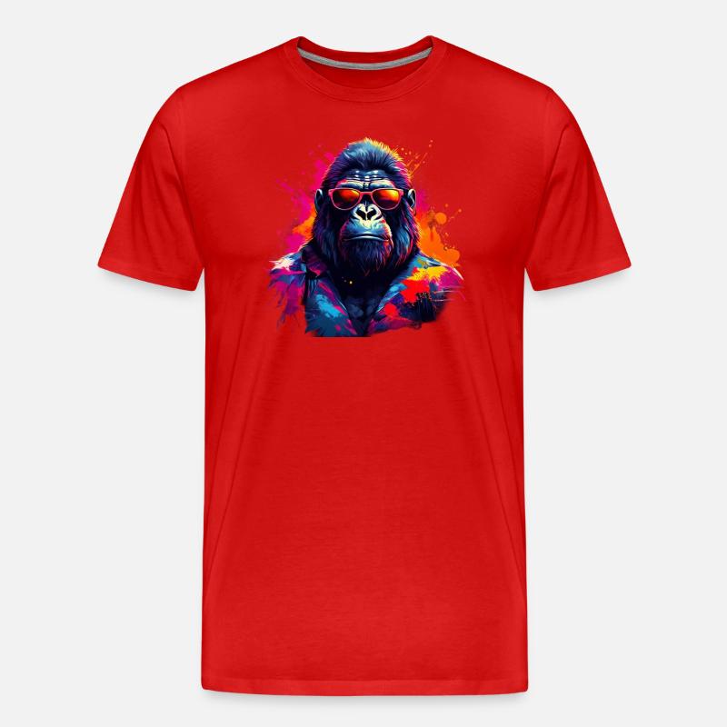 Splash Gorilla - Männer Premium Bio T-Shirt - undefined