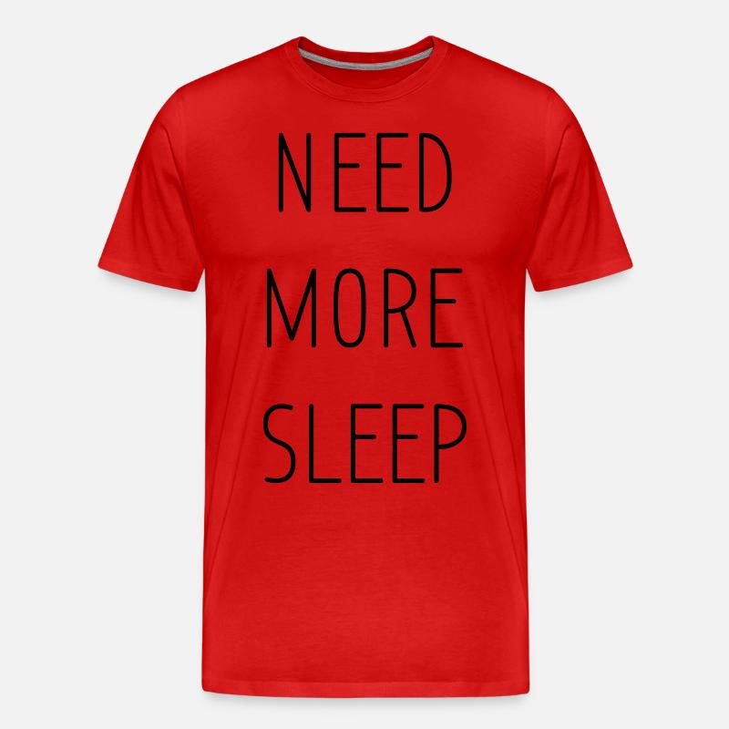 need more sleep - Männer Premium Bio T-Shirt - Rot