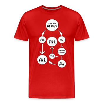 Have a Beer - Men's Premium Organic T-Shirt - red - Front - Damien (186cm)