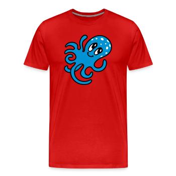 Octopus - Octopus 3 - Men's Premium Organic T-Shirt - red - Front - Damien (186cm)