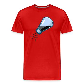 pepper shaker pfeffer streuer salt salz - Männer Premium Bio T-Shirt - Rot - Vorne - Damien (186cm)