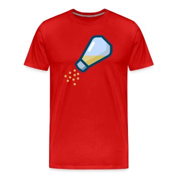 pepper salt pfeffer salz shaker streuer1 - Männer Premium Bio T-Shirt - Rot - Vorne - Damien (186cm)