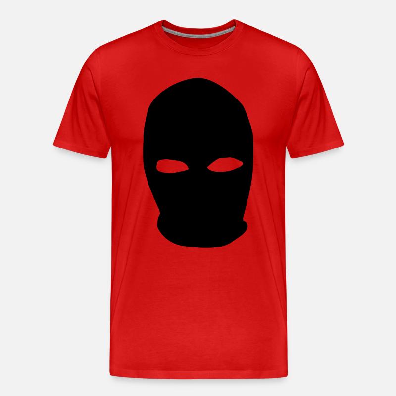 Sturmhaube - Männer Premium Bio T-Shirt - Rot