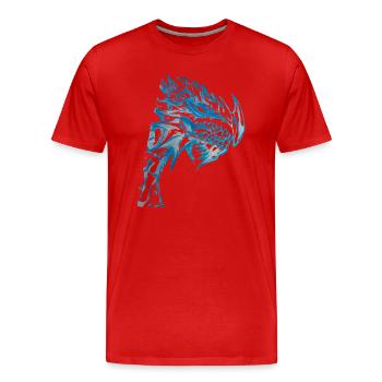 DRAGON - Men's Premium Organic T-Shirt - red - Front - Damien (186cm)