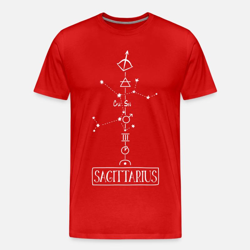 Sagittarius - Schütze Sternzeichen - Männer Premium Bio T-Shirt - Rot