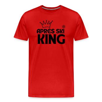 Aprés Ski King - T-shirt bio Premium Homme - rouge - Devant - Damien (186cm)
