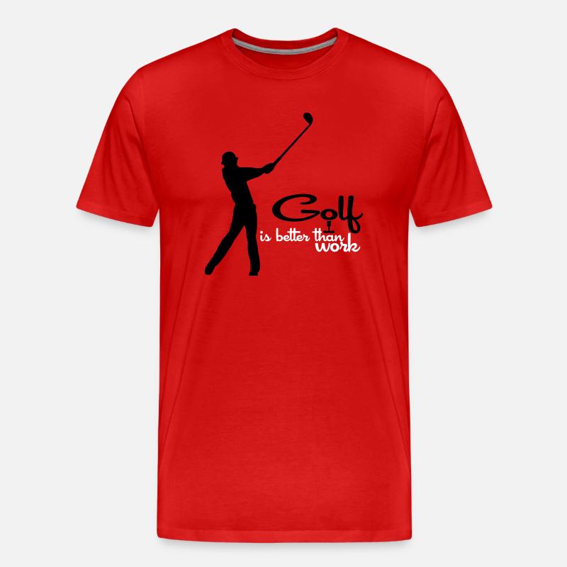 Golf - Männer Premium Bio T-Shirt - Rot