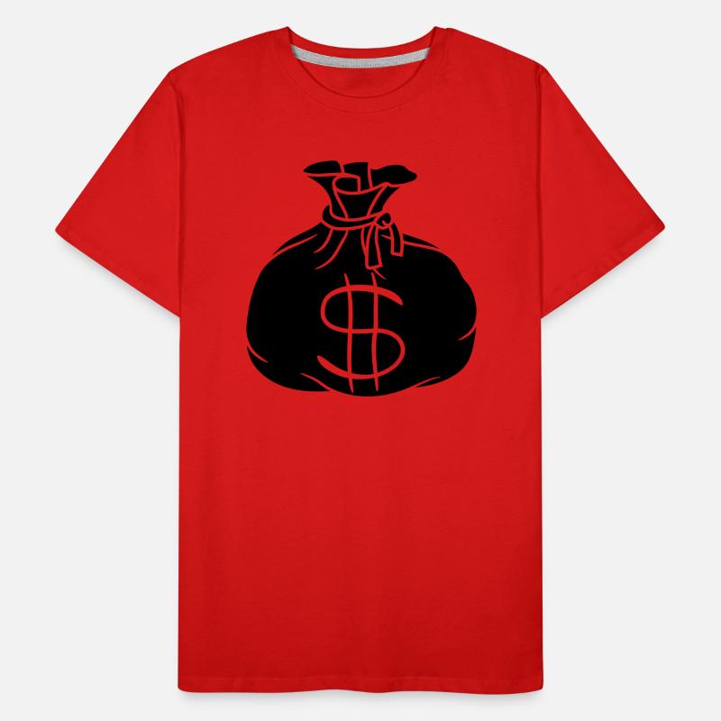 noir riche cool dollar symbole inscrivez vous T-shirt bio Premium Homme