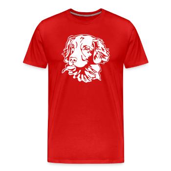 NOVA SCOTIA DUCK TOLLING RETRIEVER PORTRAIT - Männer Premium Bio T-Shirt - Rot - Vorne - Damien (186cm)