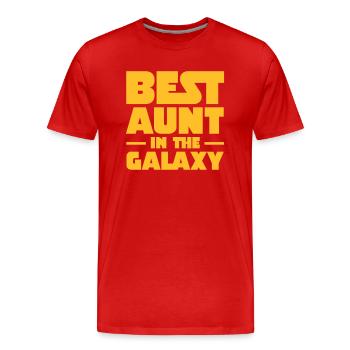 Best Aunt In The Galaxy - T-shirt bio Premium Homme - rouge - Devant - Damien (186cm)