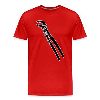 Rohrzange Schwedenzange 2 - Männer Premium Bio T-Shirt - Rot - Vorne - Damien (186cm)