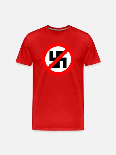 against Nazis - Men's Premium Organic T-Shirt - red