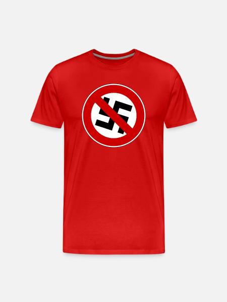 gegen Nazis - Männer Premium Bio T-Shirt - Rot