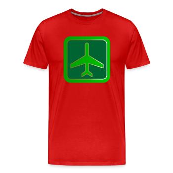 Avion en avion Heißluftballon ba de l'air - T-shirt bio Premium Homme - rouge - Devant - Damien (186cm)