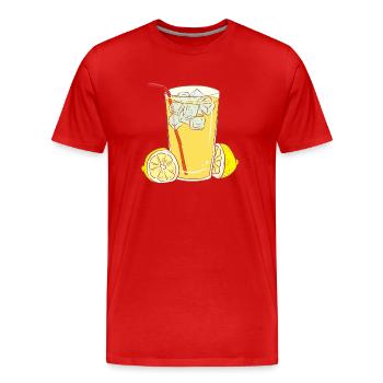 citron lime citron veggie Veggie agrumes - T-shirt bio Premium Homme - rouge - Devant - Damien (186cm)