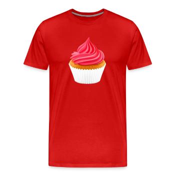 cupcake muffin cake kuchen backen bakery22 - Männer Premium Bio T-Shirt - Rot - Vorne - Damien (186cm)