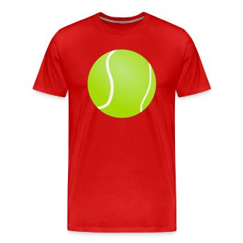 Tennis Ball - Männer Premium Bio T-Shirt - Rot - Vorne - Damien (186cm)