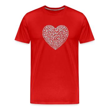 Diamanten Herz - Männer Premium Bio T-Shirt - Rot - Vorne - Damien (186cm)