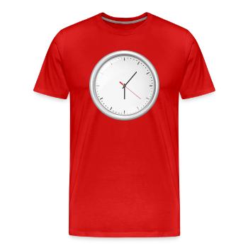 horloge montre clock time hourglass sabuhr88 - T-shirt bio Premium Homme - rouge - Devant - Damien (186cm)