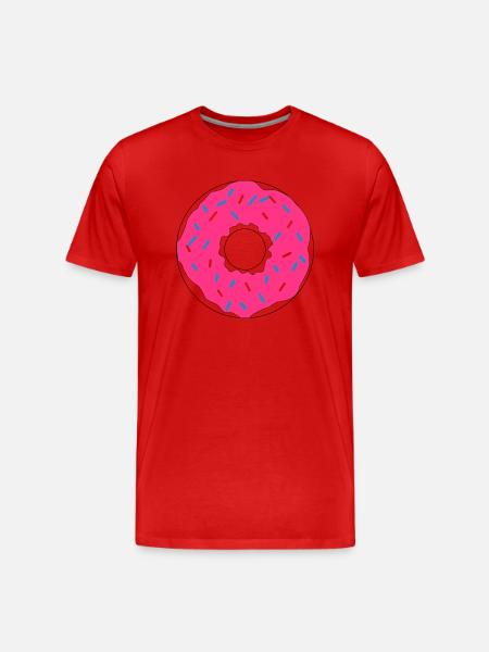 Pink donut - Men's Premium Organic T-Shirt - red