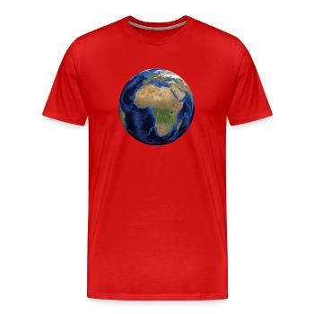 globe - Men's Premium Organic T-Shirt - red - Front - Damien (186cm)