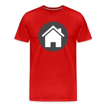 building house homes architecture house building206 - Men's Premium Organic T-Shirt - red - Front - Damien (186cm)