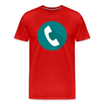 téléphone téléphone mobile retro13 radio téléphone mobile - T-shirt bio Premium Homme - rouge - Devant - Damien (186cm)