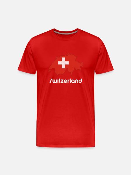 Switzerland - Männer Premium Bio T-Shirt - Rot
