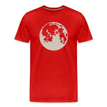 Mond - Männer Premium Bio T-Shirt - Rot - Vorne - Damien (186cm)