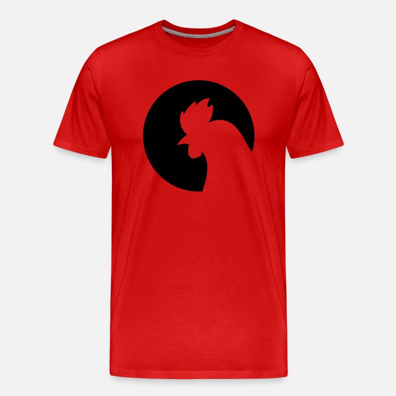 Huhn - Männer Premium Bio T-Shirt - Rot