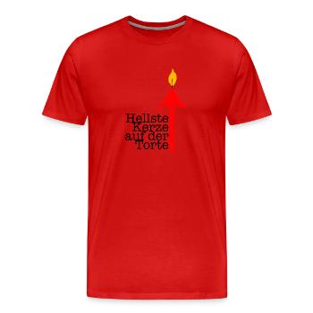 hellste kerze - Männer Premium Bio T-Shirt - Rot - Vorne - Damien (186cm)
